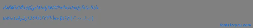 Sakira Script Font – Blue Fonts on Gray Background