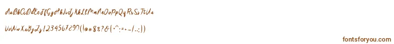 Sakira Script Font – Brown Fonts on White Background
