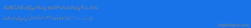 Шрифт Sakira Script – серые шрифты на синем фоне