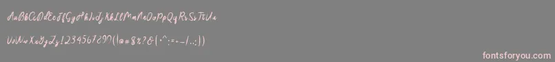 Sakira Script Font – Pink Fonts on Gray Background