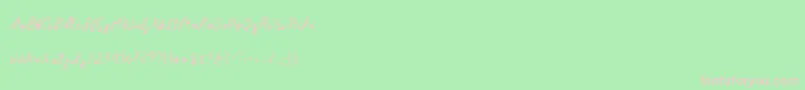 Sakira Script Font – Pink Fonts on Green Background