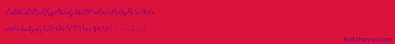 Sakira Script Font – Purple Fonts on Red Background