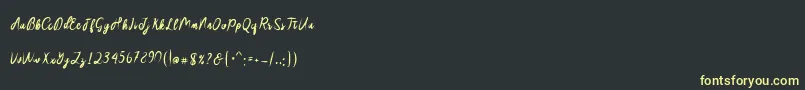 Sakira Script Font – Yellow Fonts on Black Background