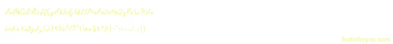 Sakira Script Font – Yellow Fonts on White Background