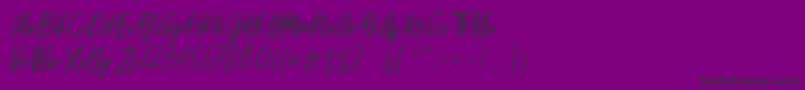 Sakoda Demo-Schriftart – Schwarze Schriften auf violettem Hintergrund