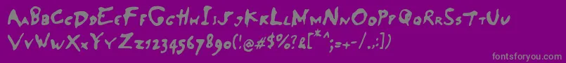 SaladeDeFruitsPomme-Schriftart – Graue Schriften auf violettem Hintergrund