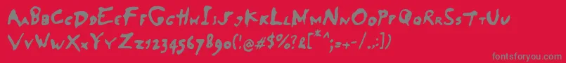 SaladeDeFruitsPomme Font – Gray Fonts on Red Background