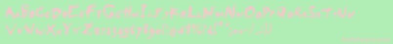 SaladeDeFruitsPomme Font – Pink Fonts on Green Background