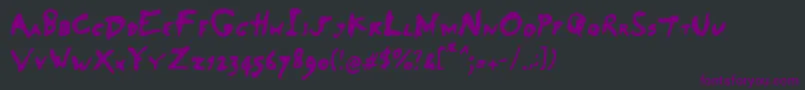 Шрифт SaladeDeFruitsPomme – фиолетовые шрифты на чёрном фоне