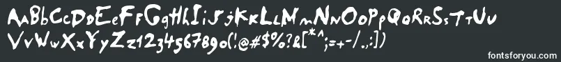 SaladeDeFruitsRaisin Font – White Fonts on Black Background