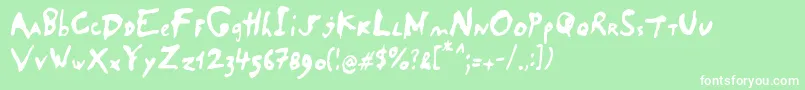 SaladeDeFruitsRaisin Font – White Fonts on Green Background