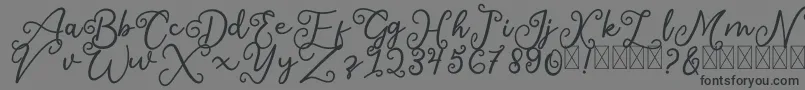 SalaheFree-Schriftart – Schwarze Schriften auf grauem Hintergrund