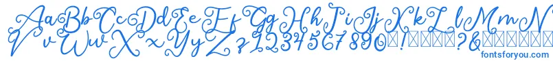 SalaheFree-Schriftart – Blaue Schriften