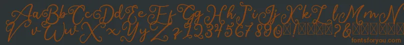 SalaheFree Font – Brown Fonts on Black Background