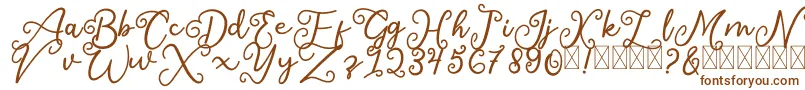 Шрифт SalaheFree – коричневые шрифты на белом фоне