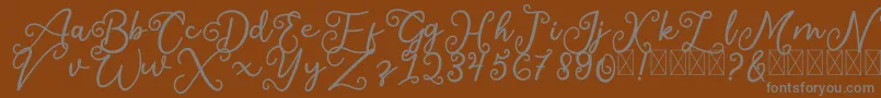 Шрифт SalaheFree – серые шрифты на коричневом фоне