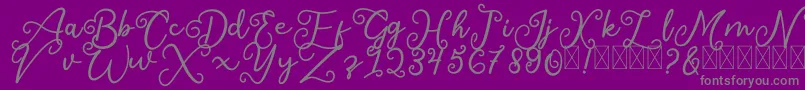 SalaheFree Font – Gray Fonts on Purple Background