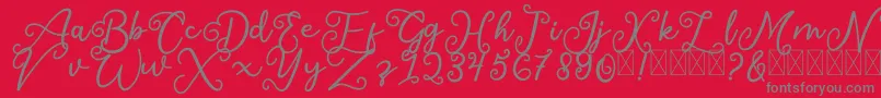 フォントSalaheFree – 赤い背景に灰色の文字