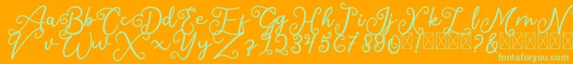 SalaheFree Font – Green Fonts on Orange Background