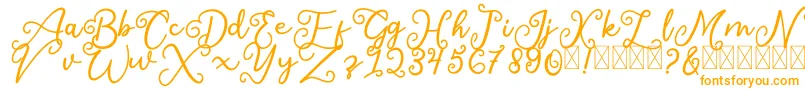 Шрифт SalaheFree – оранжевые шрифты на белом фоне