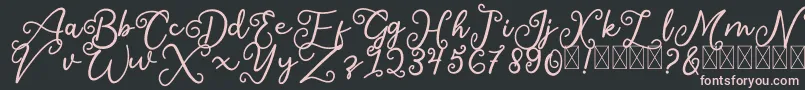 Шрифт SalaheFree – розовые шрифты на чёрном фоне