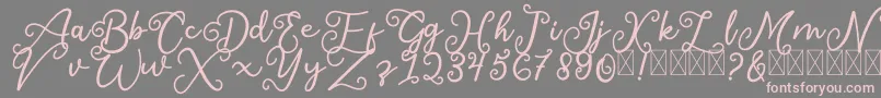 SalaheFree-fontti – vaaleanpunaiset fontit harmaalla taustalla