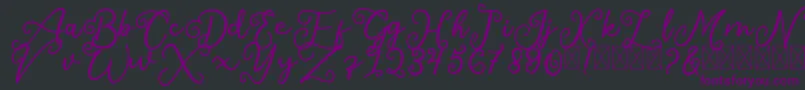 フォントSalaheFree – 黒い背景に紫のフォント