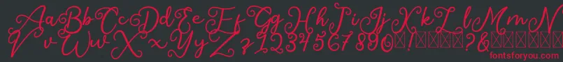 Шрифт SalaheFree – красные шрифты на чёрном фоне