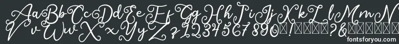 SalaheFree-Schriftart – Weiße Schriften auf schwarzem Hintergrund