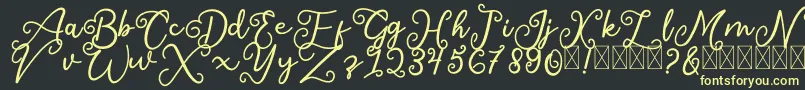 SalaheFree-Schriftart – Gelbe Schriften auf schwarzem Hintergrund