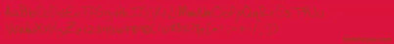 Salamander Font – Brown Fonts on Red Background