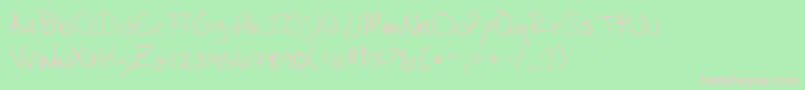 Salamander Font – Pink Fonts on Green Background