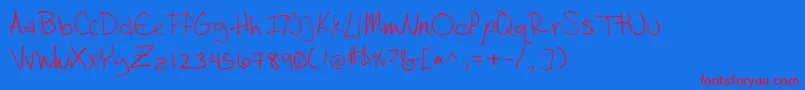 Salamander Font – Red Fonts on Blue Background
