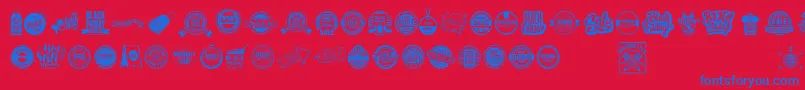 Sale Font – Blue Fonts on Red Background