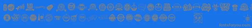 Sale Font – Gray Fonts on Blue Background