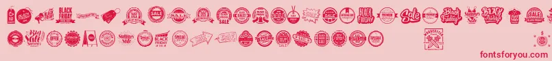 Sale Font – Red Fonts on Pink Background