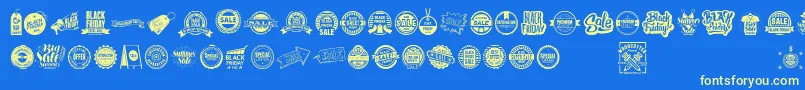 fuente Sale – Fuentes Amarillas Sobre Fondo Azul