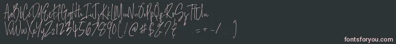 Salernitana Script Font – Pink Fonts on Black Background