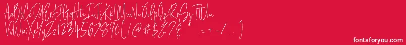 Salernitana Script Font – White Fonts on Red Background