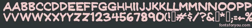 JeffreyprintJl Font – Pink Fonts on Black Background