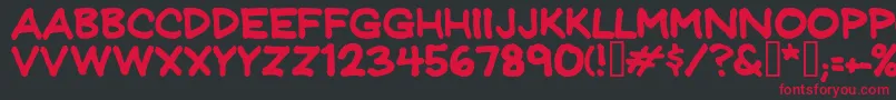 JeffreyprintJl Font – Red Fonts on Black Background