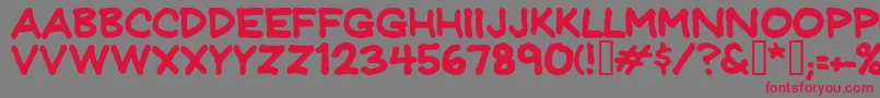 JeffreyprintJl Font – Red Fonts on Gray Background