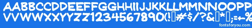 JeffreyprintJl Font – White Fonts on Blue Background