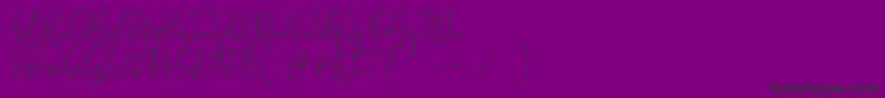 Salernitana Script-Schriftart – Schwarze Schriften auf violettem Hintergrund