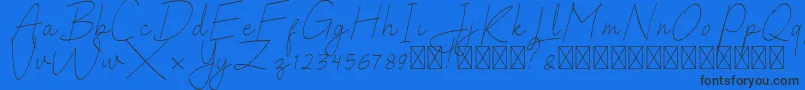 SalhenaFree Font – Black Fonts on Blue Background
