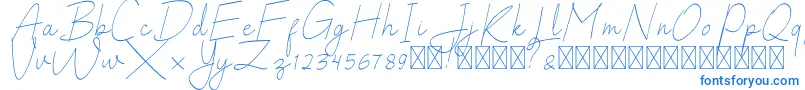 SalhenaFree-Schriftart – Blaue Schriften