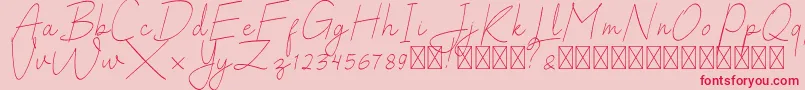 SalhenaFree Font – Red Fonts on Pink Background