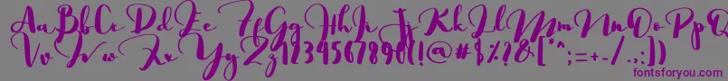 Saligra-Schriftart – Violette Schriften auf grauem Hintergrund