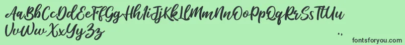 Salika Font – Black Fonts on Green Background