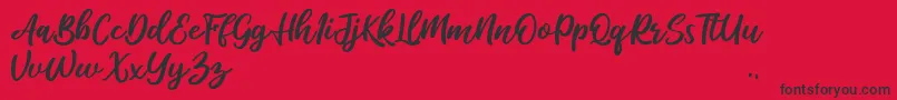 Salika Font – Black Fonts on Red Background